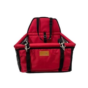 Imagem de Cadeirinha Assento Cadeira Pet de Carro para Cães Cachorro Gatos ATÉ 10KG(Vermelho)