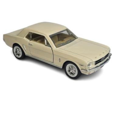 Imagem de Miniatura Carrinho de Ferro Ford Mustang 1964 Antigo1:36 die cast BEGE