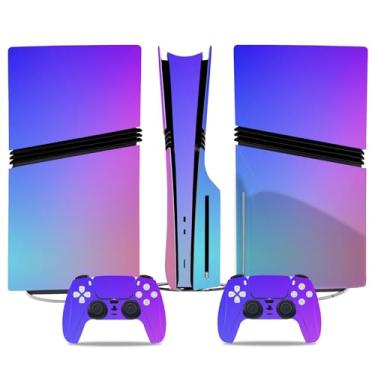 Imagem de Adesivo de película compatível com console de disco PS5 Pro, capa protetora de vinil para controle sem fio (multi)