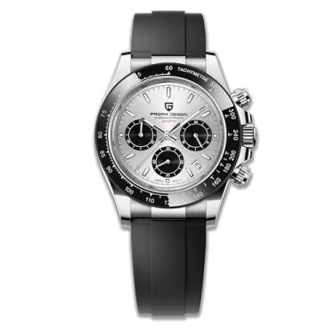 Imagem de PAGRNE DESIGN Relógio Masculino Pagani Quartz, Estilo Simples, Cronógrafo De Alta Precisão, À Prova D'Água, Moldura Cerâmica, Corrente Aço Inoxidável