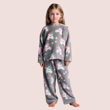 Imagem de Pijama Infantil Tecido Térmico E Macio Conforto Para O Dia A Dia - Blu