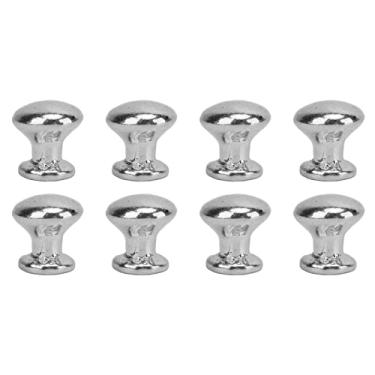 Imagem de Hilitand 8pcs 1:12 Mini Botões de Cabeça Redonda Em Escala Puxa o Hardware de Boneca de Bronze Antigo Vintage Com Parafusos para Caixas de Jóias Gavetas (SILVER)