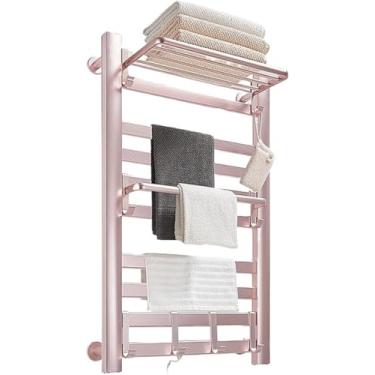 Imagem de Toalheiro Aquecido Radiador Banheiro Toalheiro Elétrico Aquecedor De Toalha Termostático Inteligente Toalheiro Elétrico Aquecido Ouro Rosa Toalheiro Elétrico