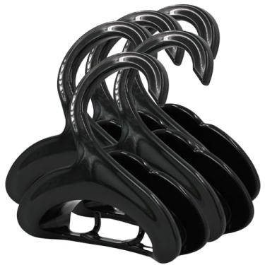 Imagem de Kit 5 Cabide Multiuso Organizador para Bolsa, Boné, Cinto e Acessórios – Plástico Resistente com Ganchos (Preto)