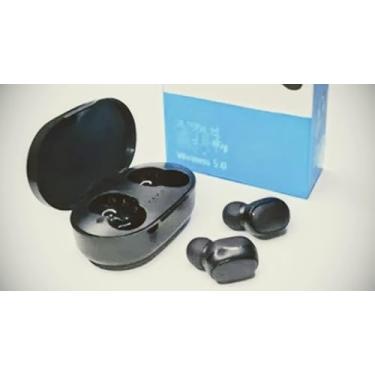 Imagem de Fone de Ouvido Bluetooth TWS, Preto, Carregamento sem Fio, Estojo de Carregamento, Compatível com Android e iOS