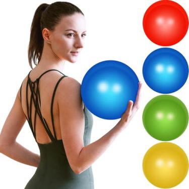 Imagem de Leyndo 4 bolas de ioga a granel bola de exercício bola de pilates bola anti-explosão gravidez parto bola fitness bola com bomba rápida para melhorar a postura, equilíbrio, ioga, pilates, treinamento