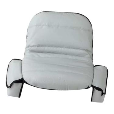 Imagem de Ioensy Capa de assento para cortador de grama, capa de assento para trator, tecido Oxford, tiras elásticas, acessórios de substituição, proteção para quintal, Cinza Claro