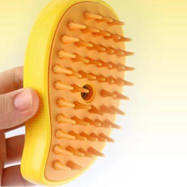 Imagem de Escova Tira Pelos Rasqueadeira Massageador com spray e bateria recarre