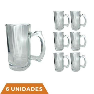 Imagem de 6 Caneca Cerveja e Chopp Restaurante Congelável 380ML - PRATICASA, 0 G
