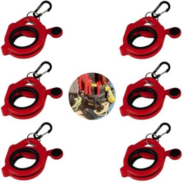 Imagem de CANAANIN Conjunto de suporte de abraçadeira com zíper, resistente, colorido, atualizado para cinto de ferramentas, organizado, forte, eficiente, eletricista, reutilizável, portátil, pacote com 6