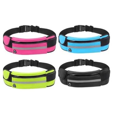 Imagem de Pochete esportiva impermeável de neoprene para corrida caminhada com bolsos e alça ajustável