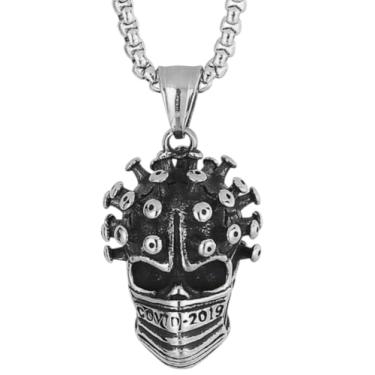 Imagem de Pingente Exclusivo Caveira com Máscara COVID Símbolo de Superação