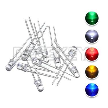 Imagem de 100pcs Diodos LED De 3mm Ultra Brilhantes Multicoloridos Branco Quente