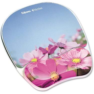 Imagem de Fellowes Mouse pad de gel e descanso de pulso com proteção Microban, flores rosa (9179001)