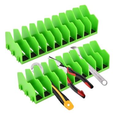 Imagem de Loyanger Pacote com 2 alicates organizadores, 10 compartimentos, alicates, cortadores, organizador de plástico, organizadores de ferramentas para economia de espaço, gaveta e caixa de ferramentas