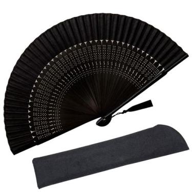 Imagem de Ventilador de mão Zolee Small Folding Chinese Japanese Bamboo Silk