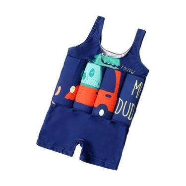 Imagem de Roupa de banho infantil tradicional Float Suit 12M-5Y com azul flutuan
