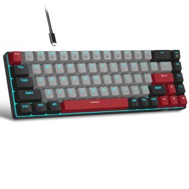 Imagem de Teclado mecânico para jogos MageGee MK-Box 68 teclas cinza/preto