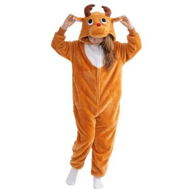 Imagem de Pijama Beauty Shine, macacão, desenho animado, renas, 5 anos