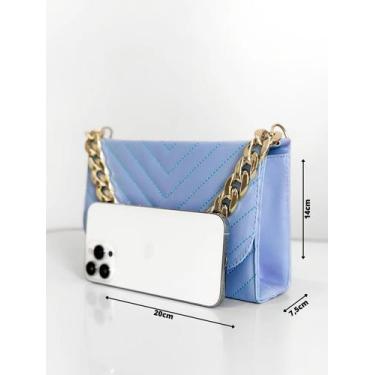 Imagem de Bolsa Feminina Tiracolo Luxo Bordada  Alça Corrente De Mão E Transvers
