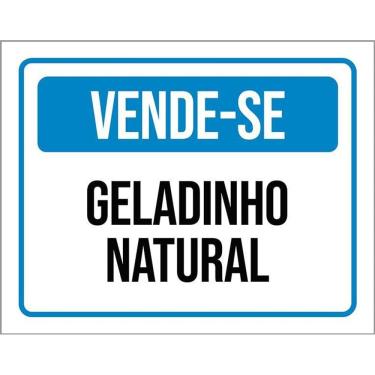 Imagem de Kit 3 Placas Sinalização Vende-Se Geladinho Natural