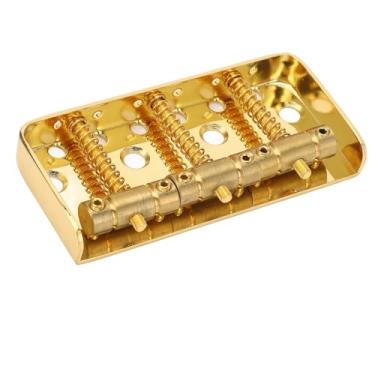 Imagem de Eujgoov Guitarra Elétrica Ponte Curta Vintage Latão Compensado 3 Selas, Hh, Material de Metal Com Acessórios Completos