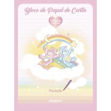 Imagem de Bloco de Papel de Carta Ursinhos Carinhosos – 48 Folhas Decoradas – Gramatura 70 g/m² – Animativa