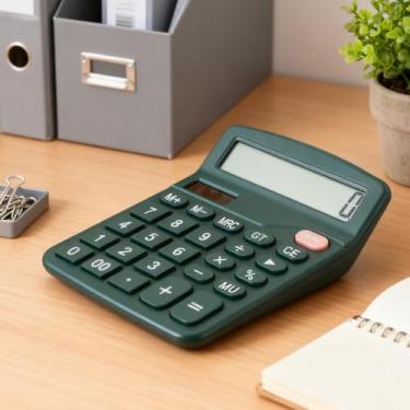 Imagem de Calculadora de mesa - Calculadoras de escritório de 12 dígitos com tela LCD grande, perfeita para uso diário em casa e escritório
