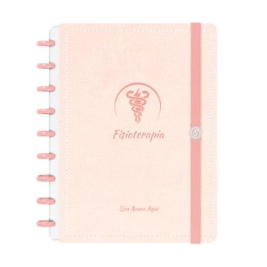 Imagem de Caderno De Disco Iscool Inteligente Personalizado 80 Folhas Profissões Couro Rosa Fisioterapia Médio M