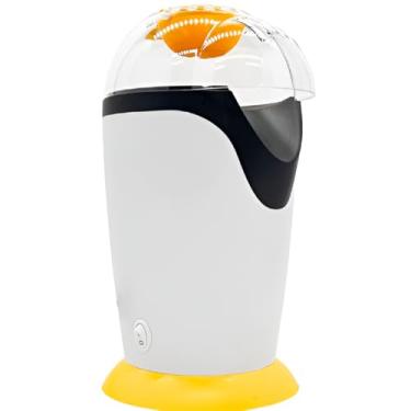 Imagem de Pipoqueira Elétrica de Ar Quente, Branca e Preta, 1100W, 2.5L Capacidade, Sem Óleo, Sistema de Cozedura por Ar, 32x14cm, 127V