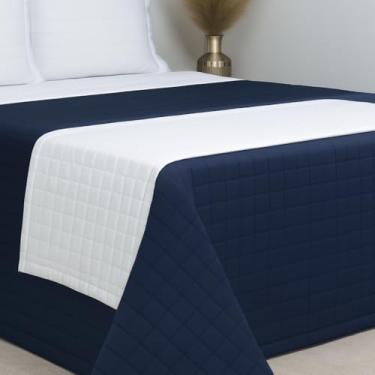 Imagem de Peseira de Cama Matelada 300 Fios, Percal, 2,00x66cm – Cama Posta Decorativa para Cama Casal e Queen Acabamento Fino (Branco)