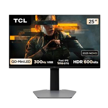 Imagem de Monitor Gamer TCL 25&quot; QD Mini LED Full HD 300Hz 2 HDMI HDR600 25G64