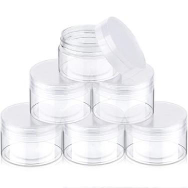 Imagem de Frascos de plástico SATINIOR Round Clear 30mL (pacote com 6)