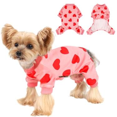 Imagem de Yikeyo Pijama para cães pequenos, meninas, meninos, Yorkie Chihuahua, roupas elásticas para animais de estimação, xícara de chá, roupa de dormir macia para cachorros, macacão confortável para filhotes