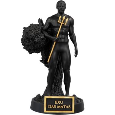 Imagem de Estátua Exu da Mata Umbanda Candomblé (Cor Aurum Noctis)
