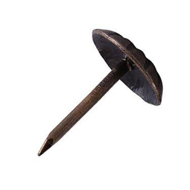 Imagem de SPYMINNPOO Tachas Material de Ferro Pregos Decorativos Estilo Vintage para Móveis, Tamanhos Variados 100 PCS Unhas Lisas de Ameixa Quadradas Margaridas para Cesta de sofá Tambor de Artesanato (Verde