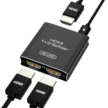 Imagem de Closs Divisor Hdmi 1 Entrada 2 Saídas, Suporta 4K A 30 Hz, Hdcp 1.4, Áudio E Vídeo Sem Perdas - Com Fonte De Alimentação Micro Usb, Compatível Ps4, Fire Stick, Hdtv, Adequado Para Tv/Projetor/Monito