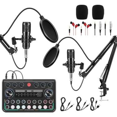 Imagem de Znclces Pacote de equipamento de podcast atualizado para 2025 para 2, pacote de estúdio de gravação com interface de áudio profissional (4 SE) e microfone de podcast para podcasts, gravação, canto