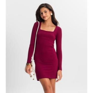 Imagem de Vestido Juvenil Manga Longa Em Ribana Minty-Feminino