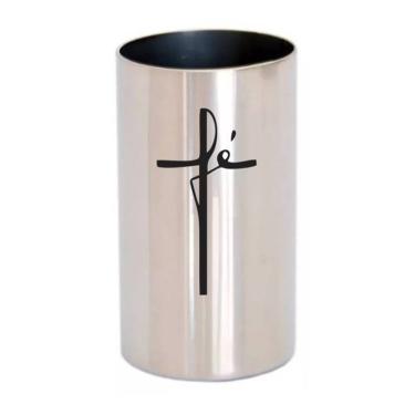 Imagem de Copo Cuia Tereré Inox Redondo Fé