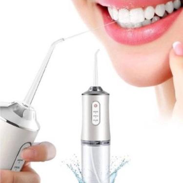 Imagem de Irrigador Bucal Oral Branco Recarregável Elétrico Water Pick