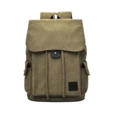 Imagem de Mochila Grande De Lona Masculina Para Viagem, Escola, Camping, Bolsa D