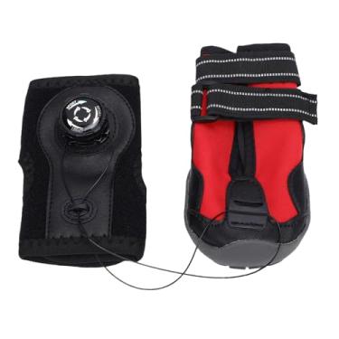 Imagem de Pssopp Meia Elástica Alta Ajustável para Pés de Cachorro, à Prova de Rasgos, Antiderrapante, Respirável, à Prova de Abrasão, Protetor de Pés para Aventuras Ao Ar Livre, Artrite (XL)