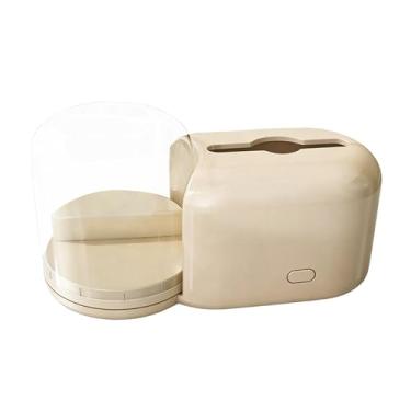 Imagem de Baoblaze Porta-lenços de papel higiênico, organizador de lenços faciais para quarto, banheiro e decoração de casa, Branco