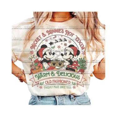 Imagem de Camiseta De Algodão Retro Mickey Minnie Disney Para Meninas, Presente 