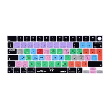 Imagem de XSKN Logic Pro Shortcuts Capa de silicone para teclado versão UE para Apple M2 M3 Chip MacBook Air de 13,6 polegadas (A2681 A3113) 15,3 polegadas (A2941 A3114) com Touch ID