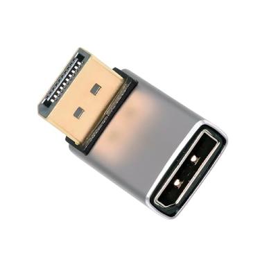 Imagem de CY DisplayPort 1.4 macho para DP fêmea 8K 60hz adaptador Ultra-HD UHD 4K 144hz 90 graus para monitor de vídeo PC, laptop