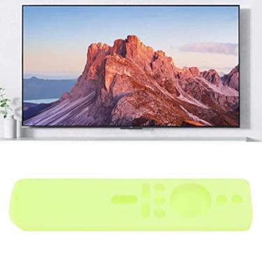 Imagem de Silicone para TV Stick 4K, capa de controle remoto antiderrapante com cordão, material lavável leve à prova de choque, acesso total às funções de portas de botões, design convexo traseiro adicionado