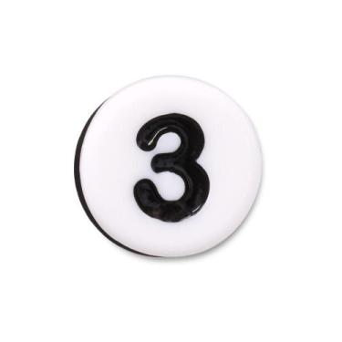 Imagem de Jibbitz Número 3 Pequeno Único, Unico, Un