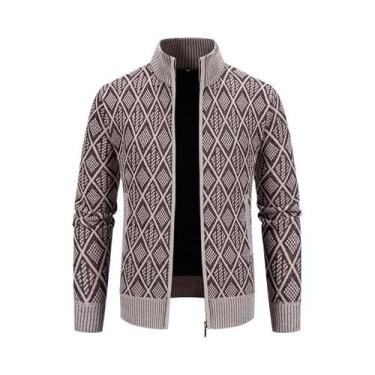 Imagem de Jaqueta Masculina Grossa E Quente De Inverno Com Forro De Lã, Corta-Ve